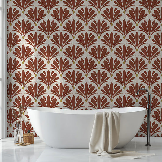 Art Deco Botanical Wallpaper