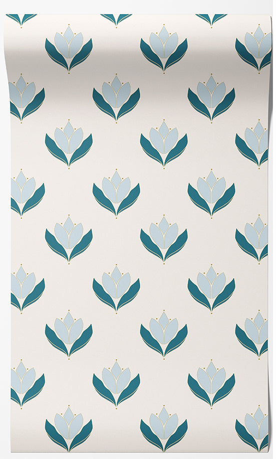 Libby Floral Wallpaper – Blue
