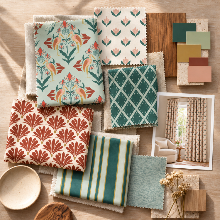 Heron Collection Fabric and Wallpaper