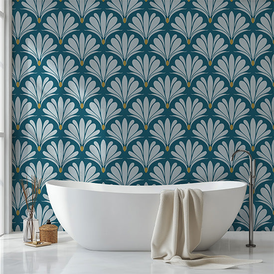 Art Deco Botanical Wallpaper