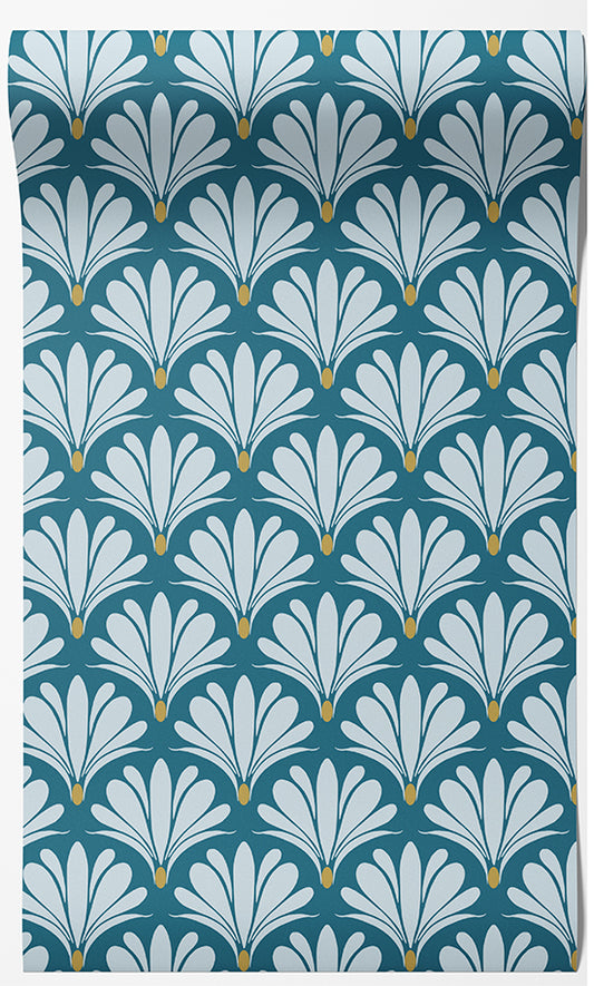 Art Deco Botanical Wallpaper
