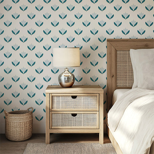 Libby Floral Wallpaper – Blue