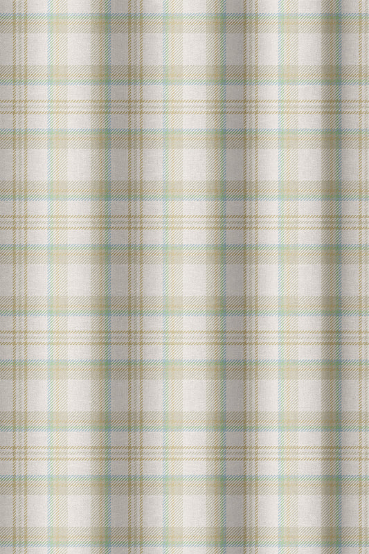 Textured Plaid - light blue, gentle green, warm flax and ivory