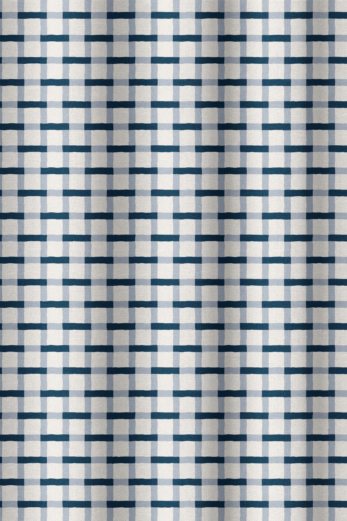 Wavy Plaid - Blue Fabric