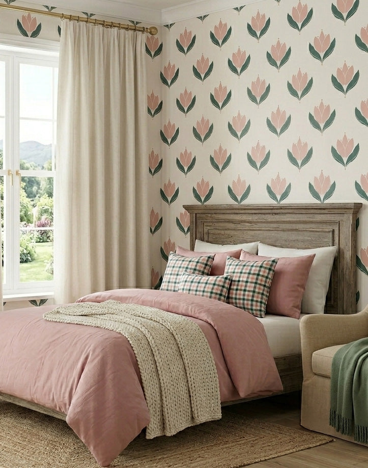 Libby Floral Wallpaper – Pink